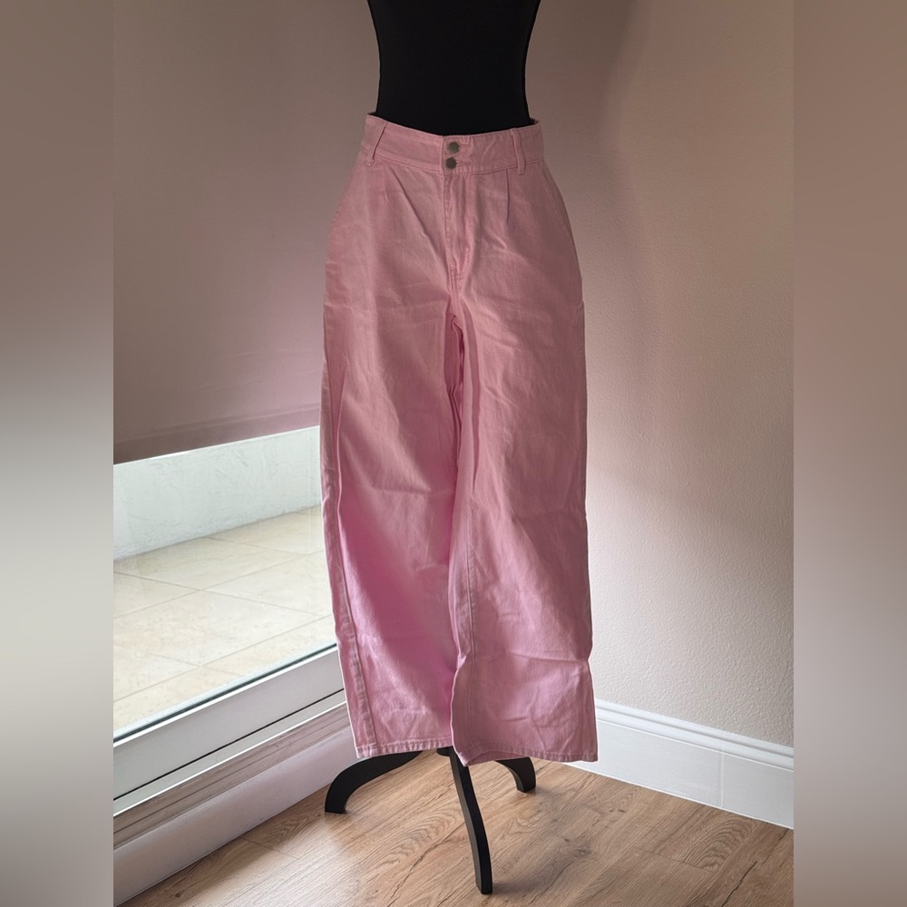 Pink Wide-Leg Jean